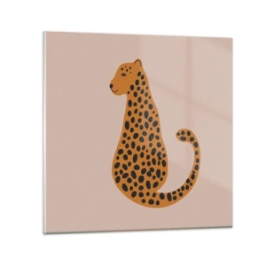 Quadro em vidro - A estampa de leopardo está na moda - 30x30 cm
