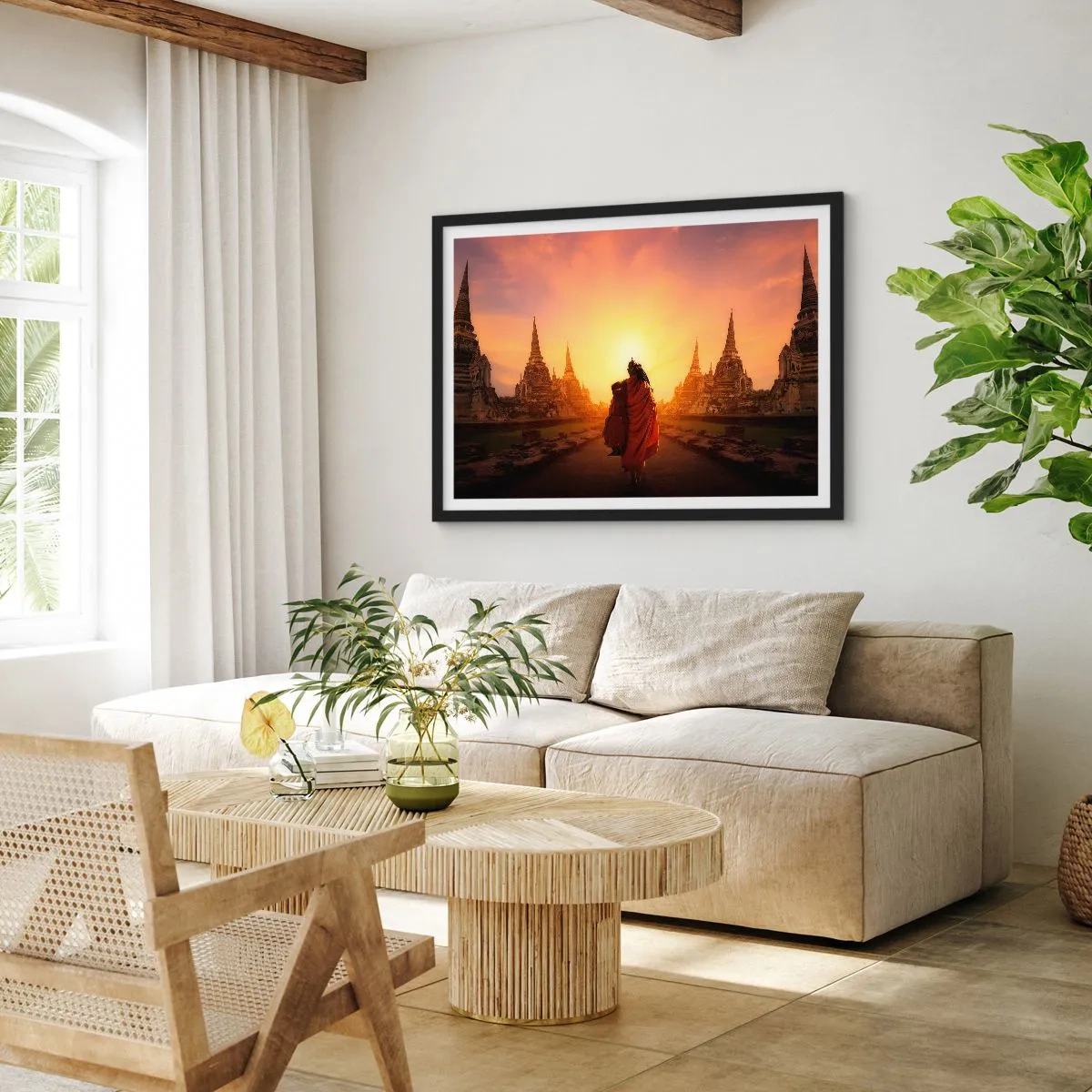 Pôster com moldura preta - Em paz para a eternidade - 70x50 cm