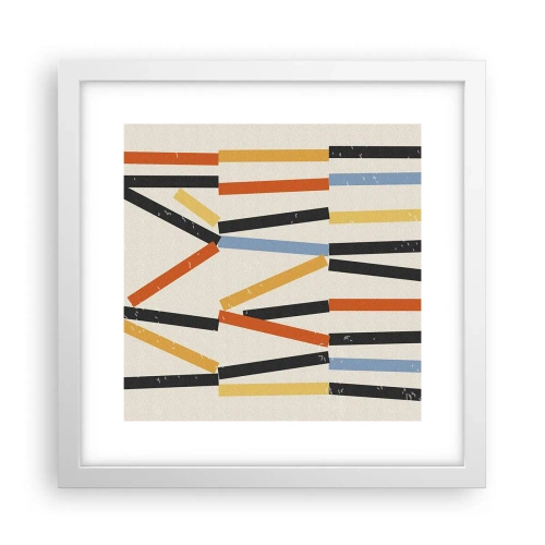 Pôster em moldura branca - Composição ao nível - 30x30 cm