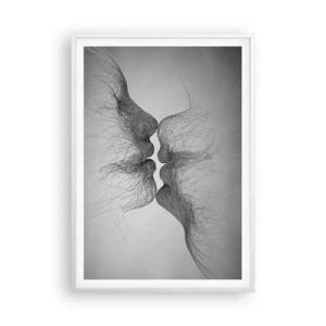 Pôster em moldura branca - O beijo do vento - 70x100 cm