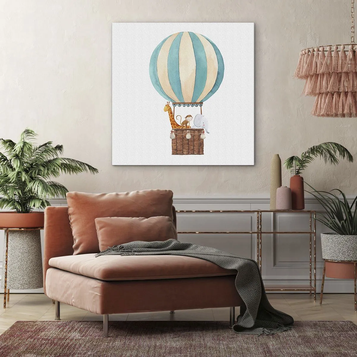 Quadro em tela - Viagem fantástica - 30x30 cm