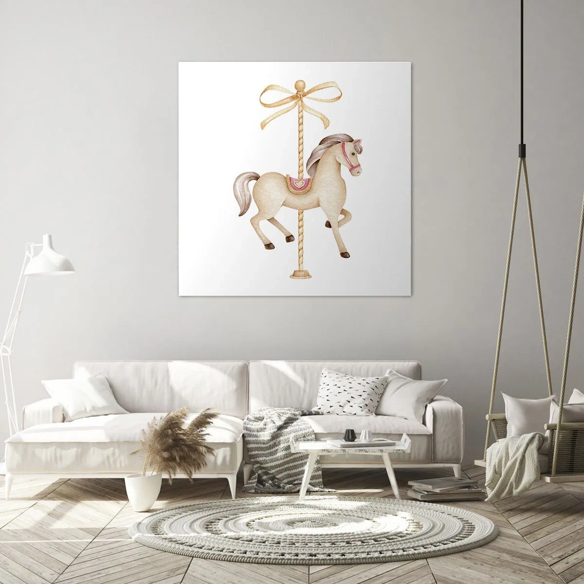 Quadro em tela - Um trote gracioso - 60x60 cm