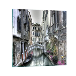 Quadro em vidro - Há séculos em devaneio silencioso - 40x40 cm