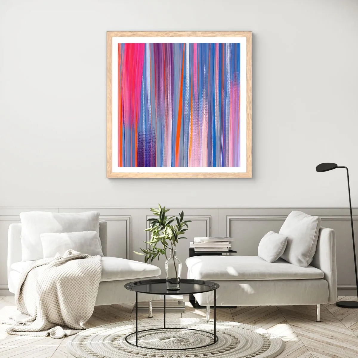 Pôster com moldura de carvalho claro - Ascensão - 30x30 cm