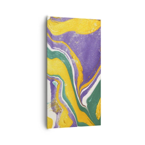 Quadro em tela - Ondas de cor - 65x120 cm