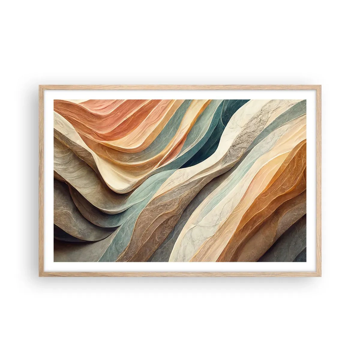 Pôster com moldura de carvalho claro - O momento antes da mudança - 91x61 cm