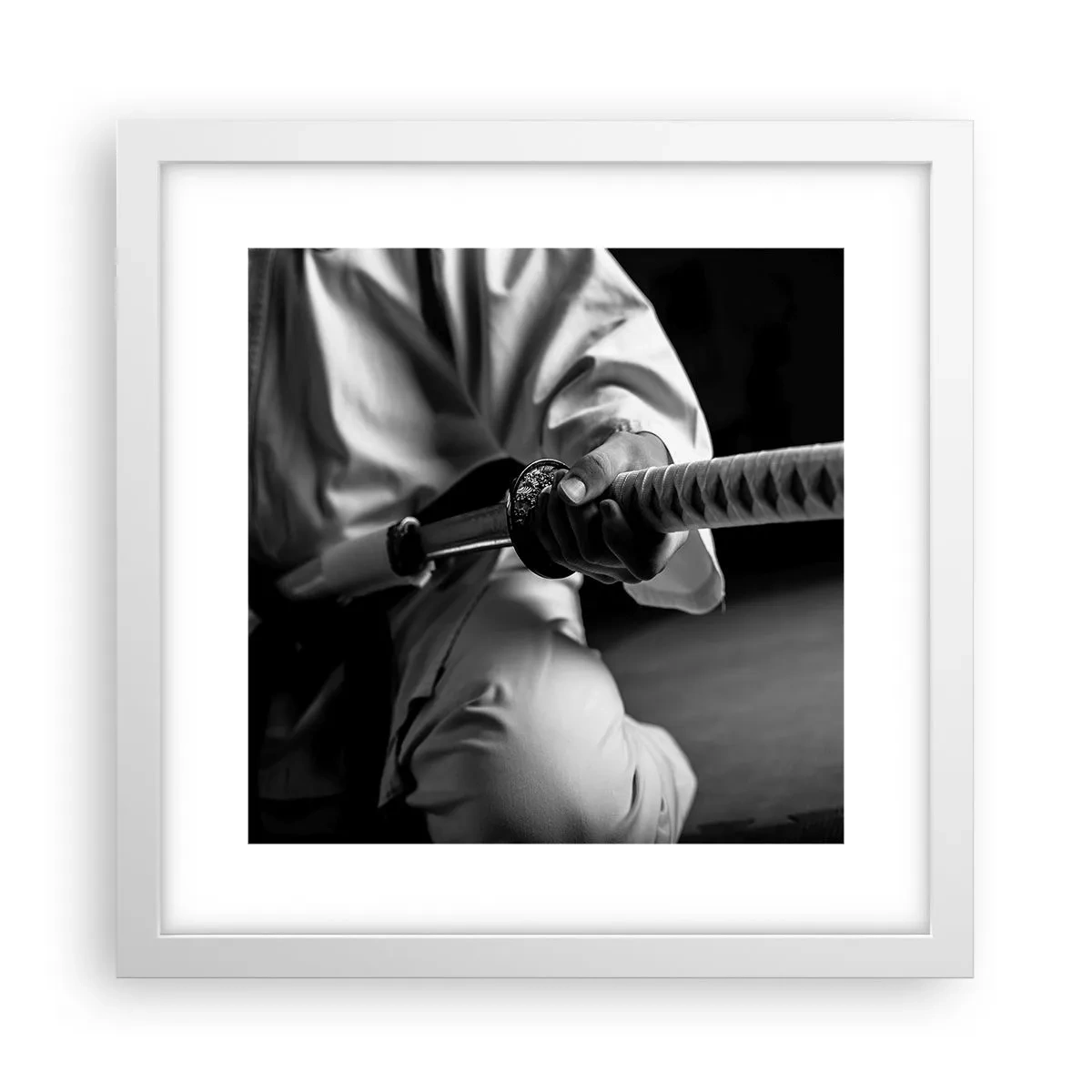 Pôster em moldura branca - Alma guerreira - 30x30 cm