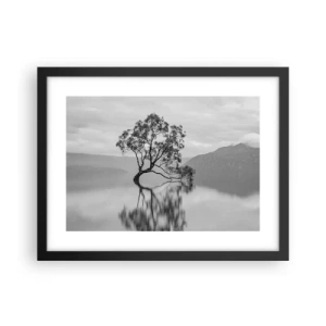 Pôster com moldura preta - Existe um país assim - 40x30 cm