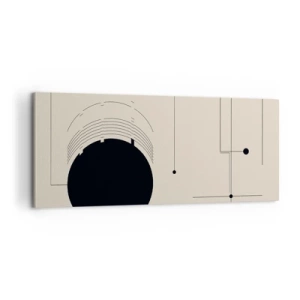 Quadro em tela - Composição flexível e dinâmica - 100x40 cm