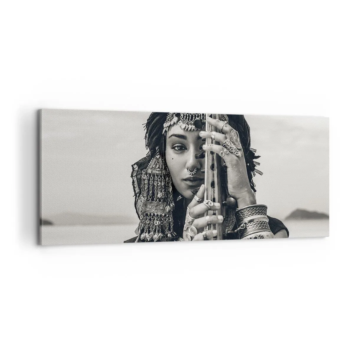 Quadro em tela - A própria música oriental - 100x40 cm