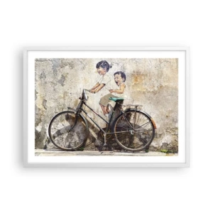 Pôster em moldura branca - Verdadeiro ou falso? - 70x50 cm