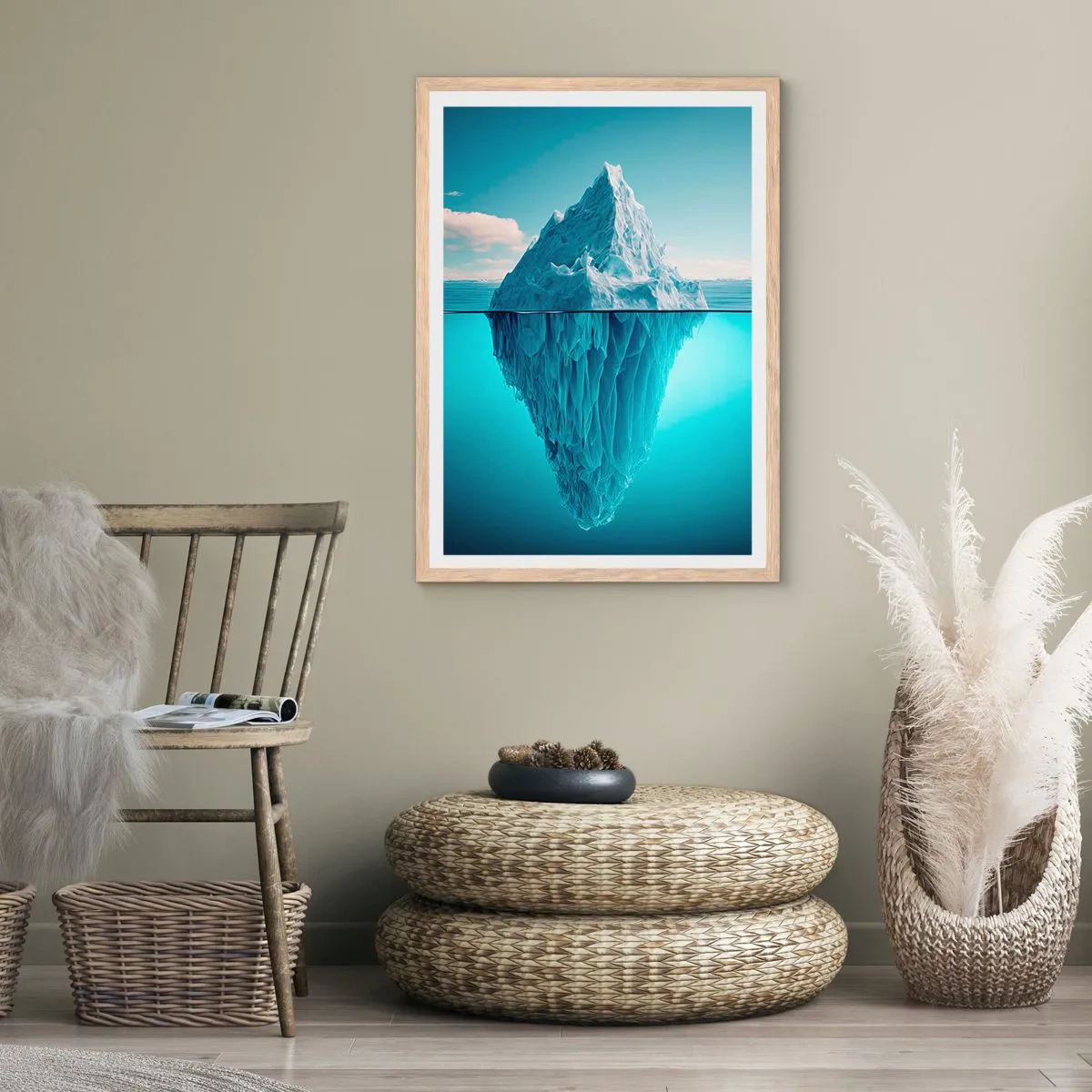 Pôster com moldura de carvalho claro - Rainha do Gelo - 70x100 cm