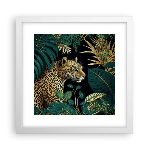 Pôster em moldura branca - Um anfitrião na selva - 30x30 cm