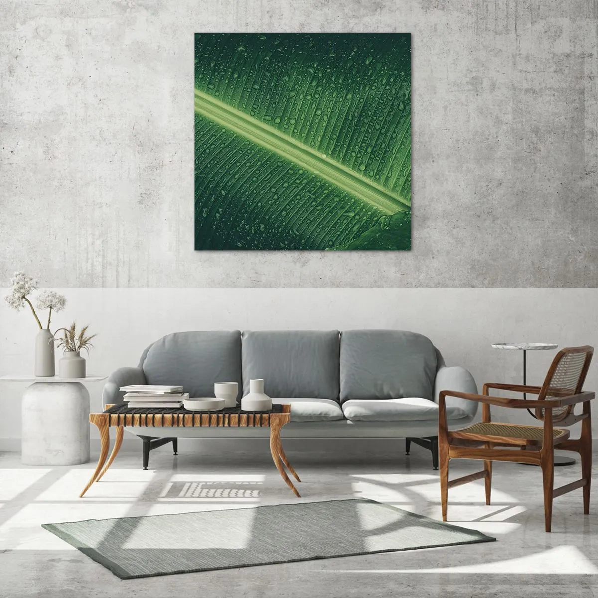 Quadro em vidro - A estrutura da vegetação - 40x40 cm