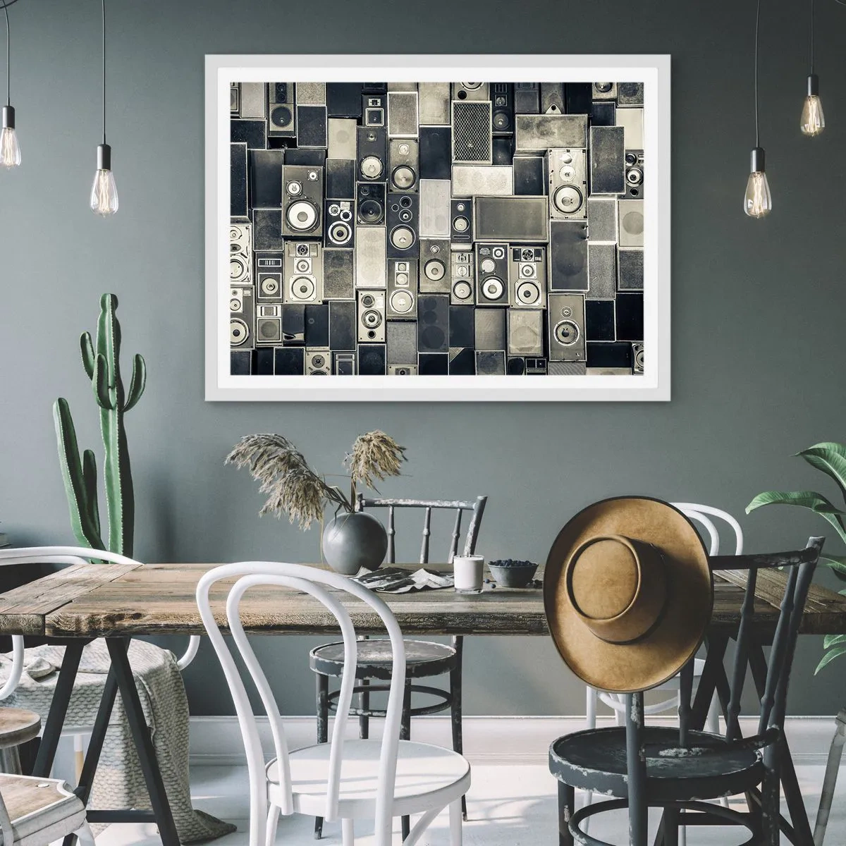 Pôster em moldura branca - Está tudo bem - 100x70 cm