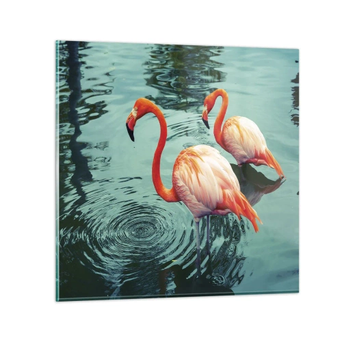 Quadro em vidro - Estamos na moda agora - 50x50 cm