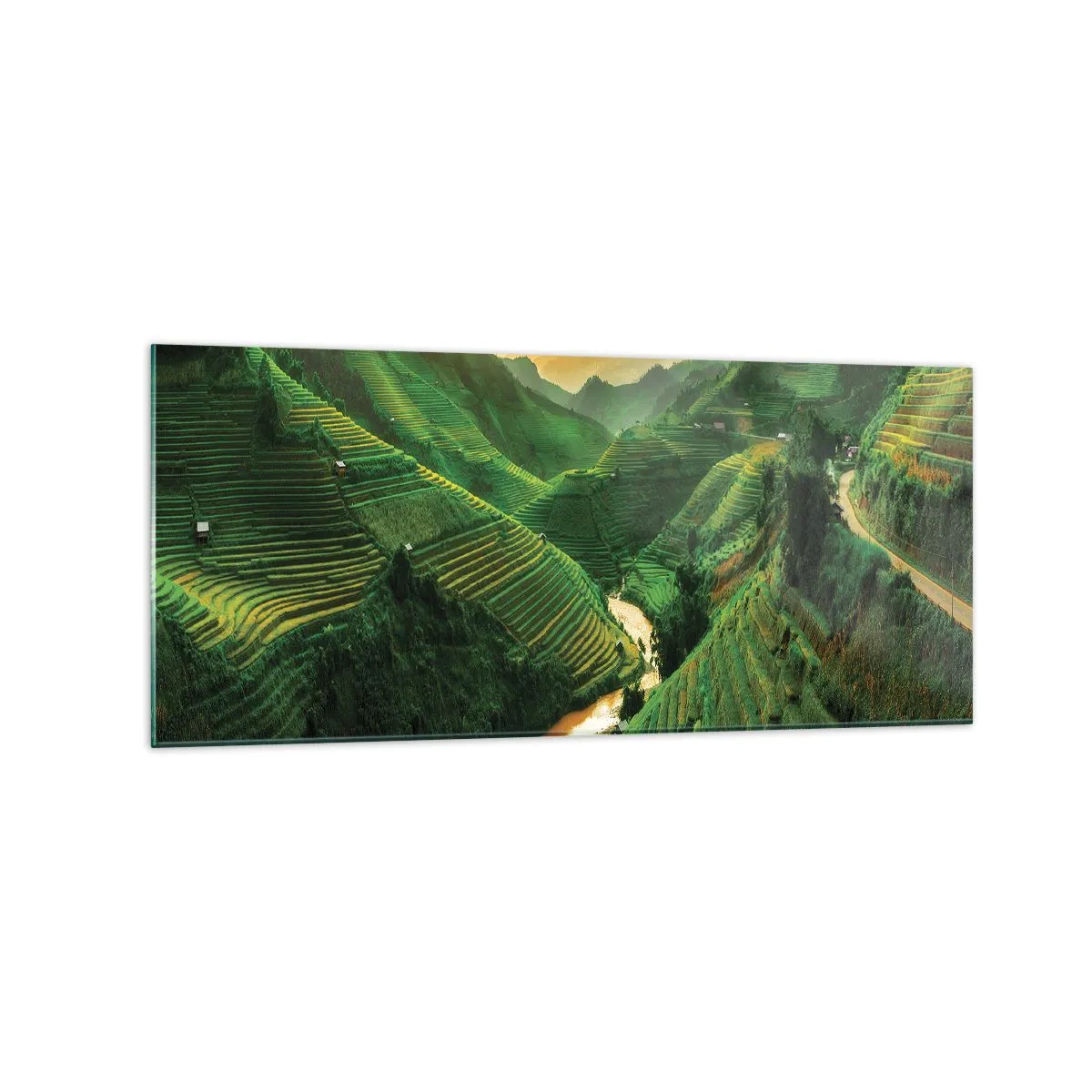 Quadro em vidro - Vale vietnamita - 120x50 cm