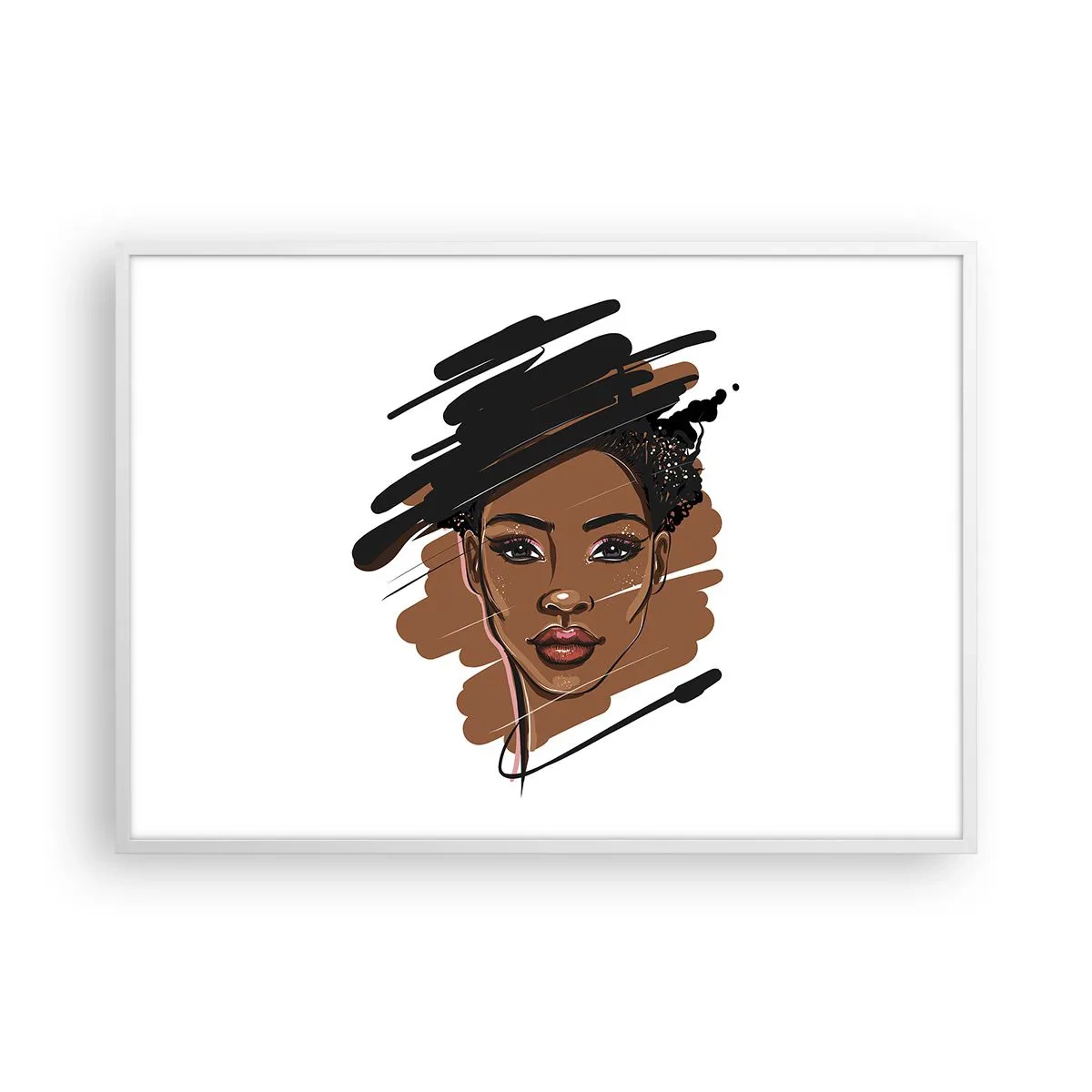 Pôster em moldura branca - Doce como chocolate - 100x70 cm