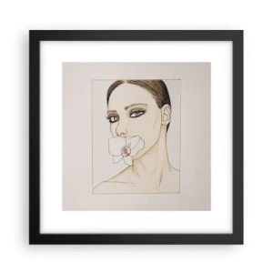 Pôster com moldura preta - Símbolo de elegância e beleza - 30x30 cm