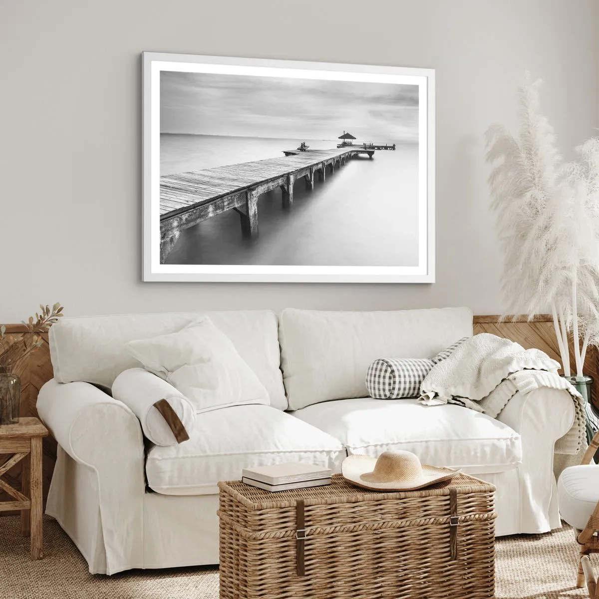 Pôster em moldura branca - Para longe - 100x70 cm