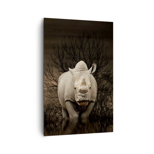 Quadro em tela - Branco contra a natureza - 80x120 cm