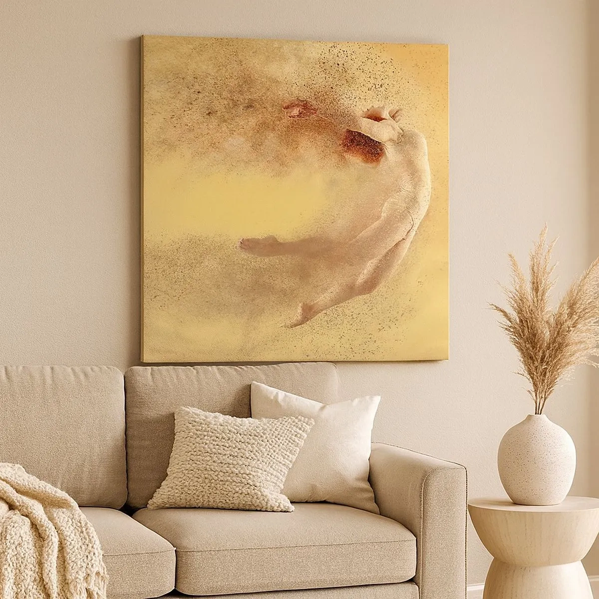 Quadro em tela - Na exultação da dança - 30x30 cm