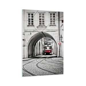 Quadro em vidro - Através do labirinto urbano - 70x100 cm