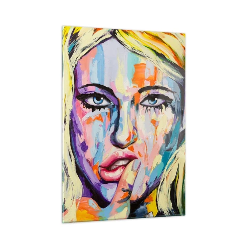 Quadro em vidro - Olhe-a diretamente nos olhos - 50x70 cm