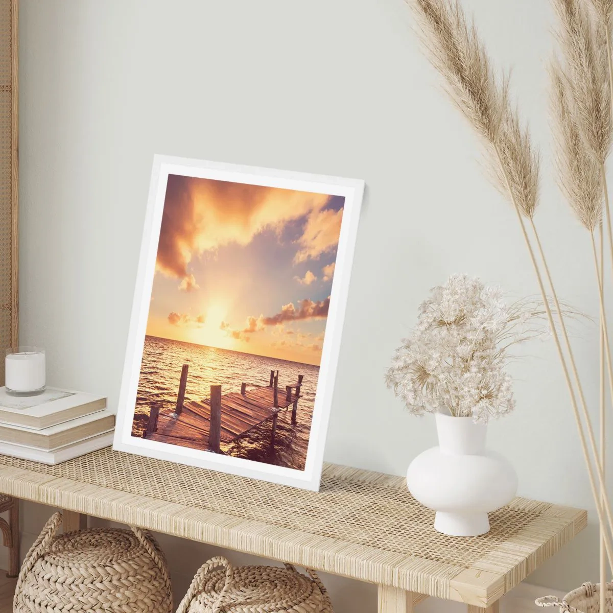 Pôster em moldura branca - A terra dourada da gentileza - 30x40 cm