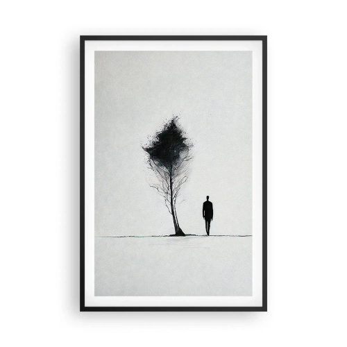 Pôster com moldura preta - Todos nós vagamos - 61x91 cm