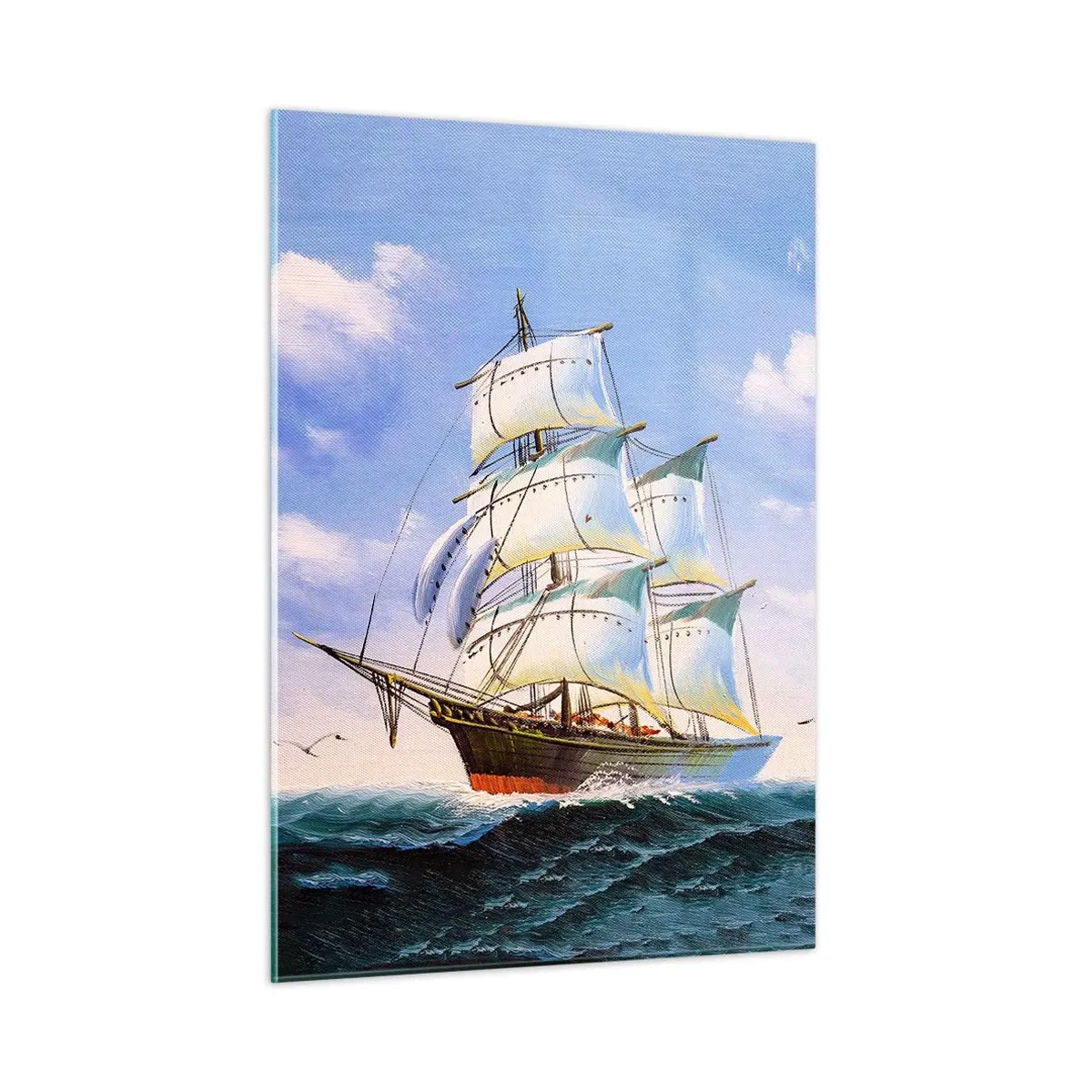 Quadro em vidro - Orgulhosamente com o vento - 50x70 cm