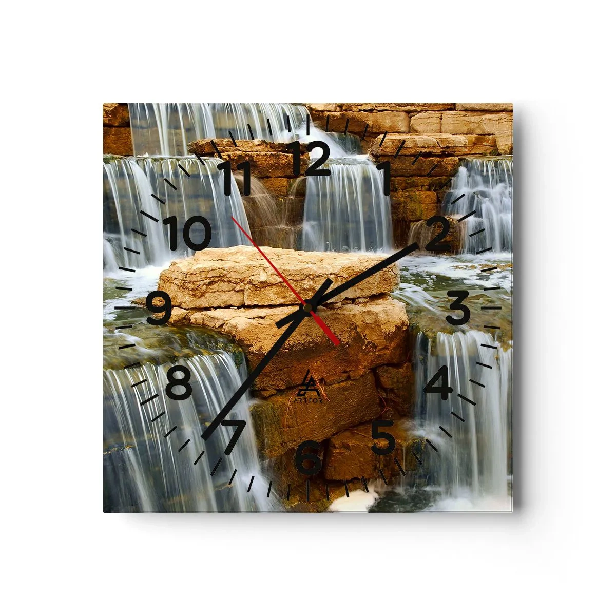 Relógio de parede - Relógio em vidro - Escadas para o céu - 30x30 cm
