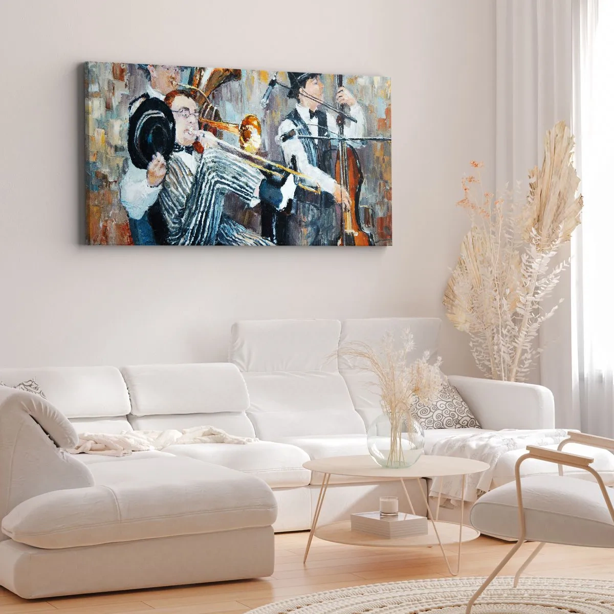 Quadro em tela - Todo aquele jazz - 100x40 cm