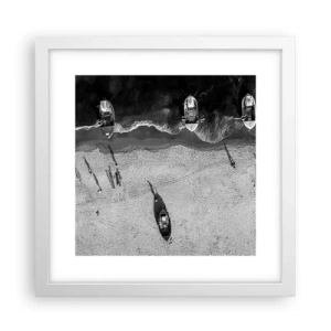 Pôster em moldura branca - Ainda na costa… - 30x30 cm