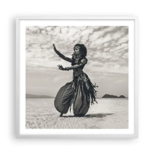 Pôster em moldura branca - Dança das Ilhas do Sul - 60x60 cm
