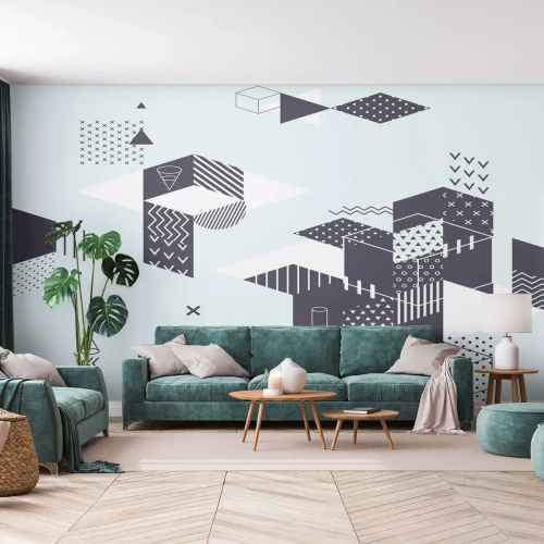 Papel de Parede Premium Sand - Na alma de um matemático - Abstração, Pedaço, Padrão Moderno - 100x70 cm