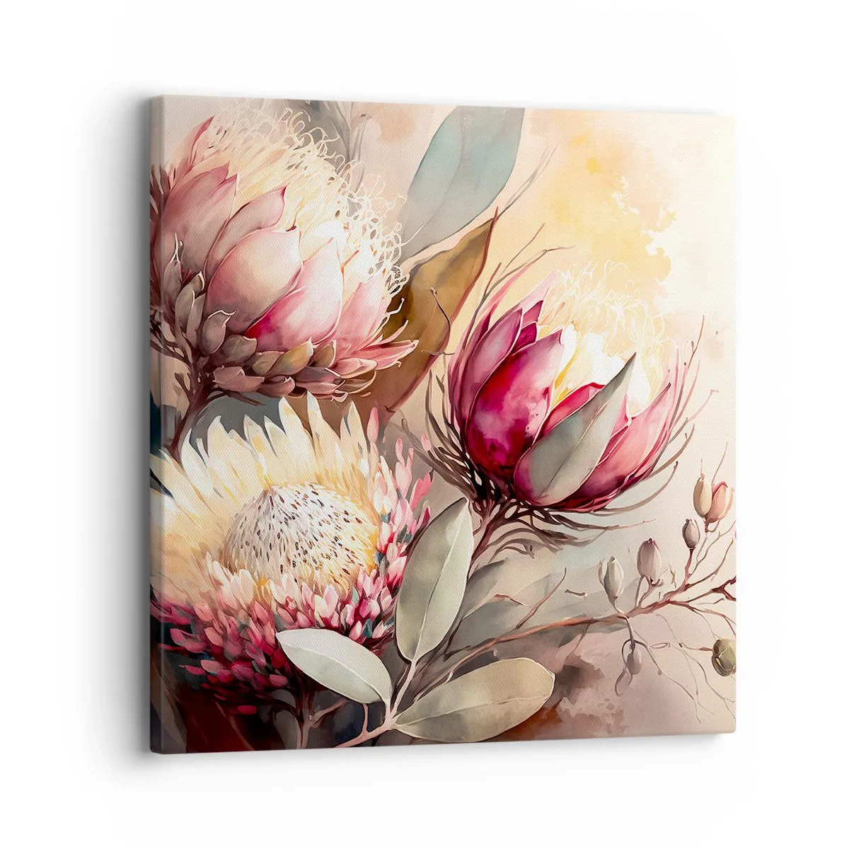 Quadro em tela - De perfil e de frente - 30x30 cm