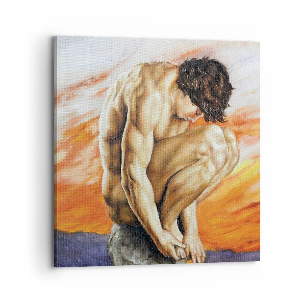 Quadro em tela - Imerso em si mesmo - 70x70 cm