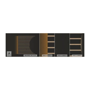 Amostra de papel de parede autocolante Deluxe Sticker - Explorar a escuridão - Abstração, Pedaço, Linear - 100x30 cm