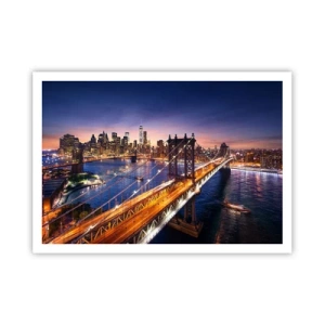 Pôster - Uma ponte luminosa para o coração da cidade - 100x70 cm