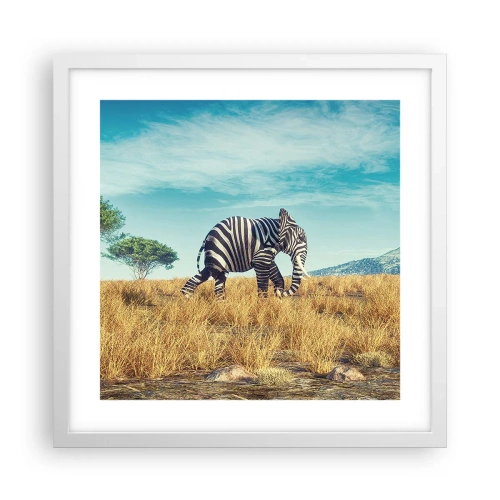 Pôster em moldura branca - Cinza não está mais na moda - 40x40 cm