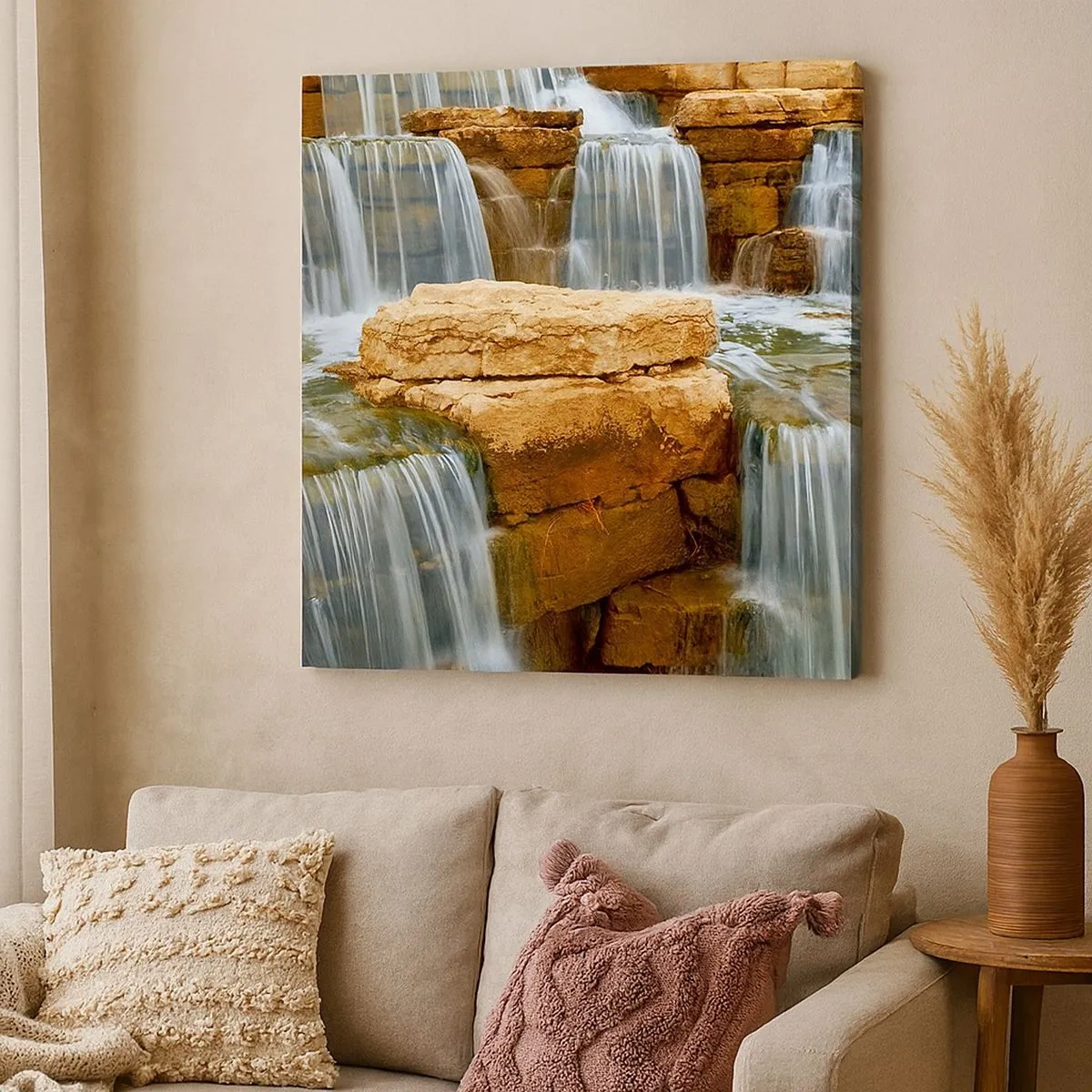 Quadro em tela - Escadas para o céu - 30x30 cm