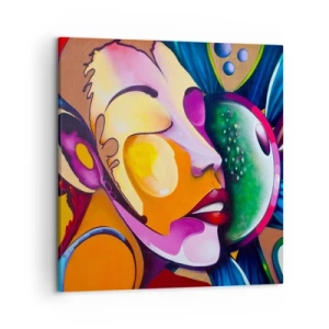 Quadro em tela - Toque de cor - 50x50 cm