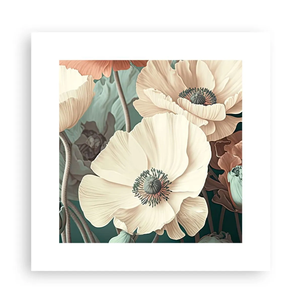 Pôster - O sussurro das papoulas - 30x30 cm