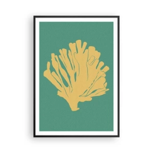 Pôster com moldura preta - Arbusto florestal subaquático - 70x100 cm