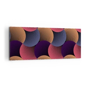 Quadro em tela - Num ritmo circular - 100x40 cm