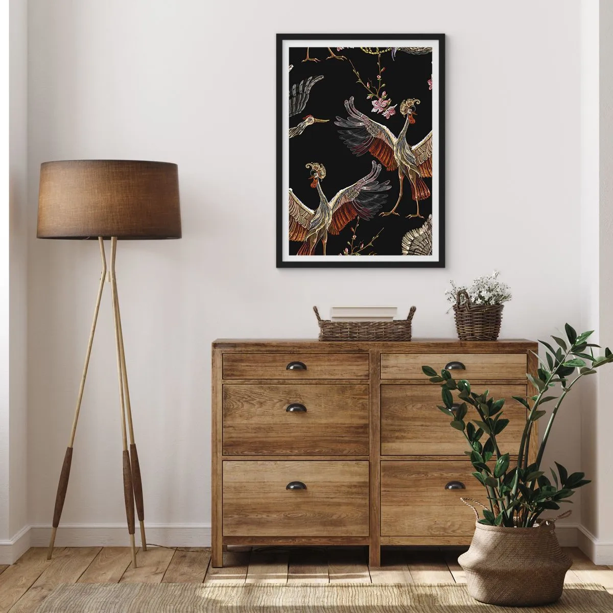 Pôster com moldura preta - O pássaro de conto de fadas - 61x91 cm