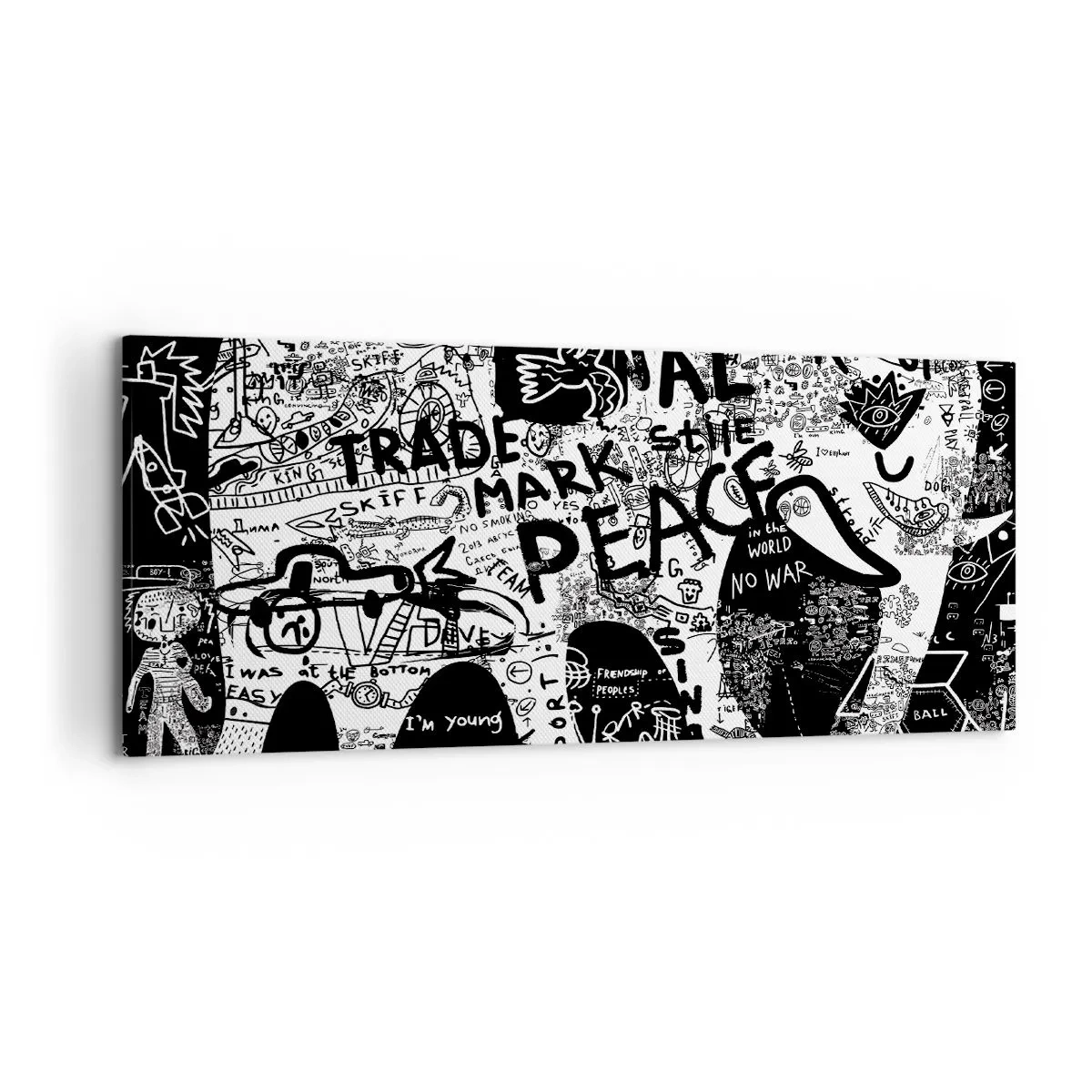 Quadro em tela - O rico mundo das ruas - 120x50 cm