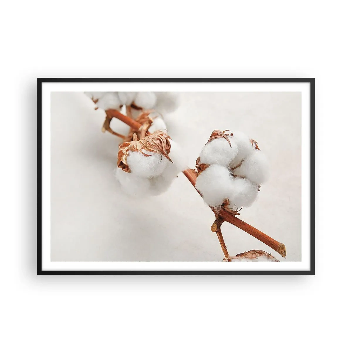 Pôster com moldura preta - Apenas acaricie - 100x70 cm