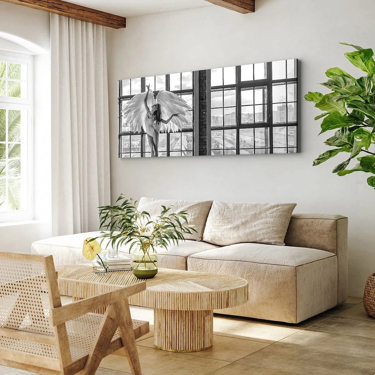 Quadro em tela - Cidade dos Anjos? - 100x40 cm